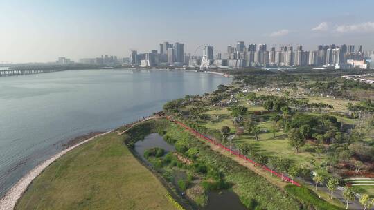 深圳前海湾绿植生态航拍