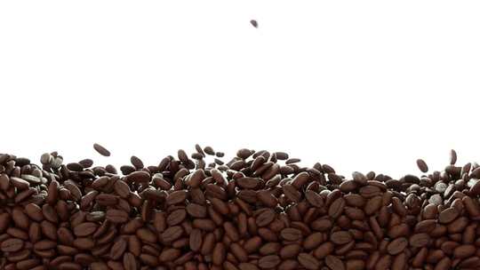 咖啡豆掉落咖啡豆掉落大特写