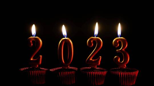 2022年已过 迎接2023年 蜡烛烛光 加油
