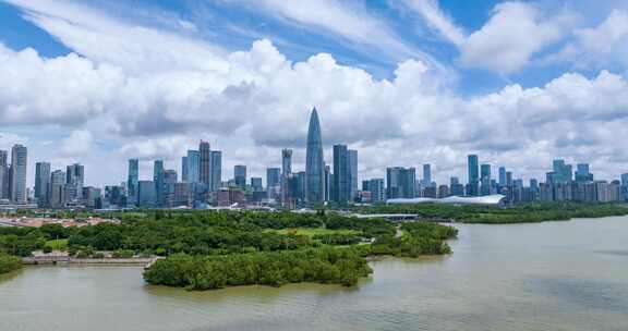 深圳湾航拍延时