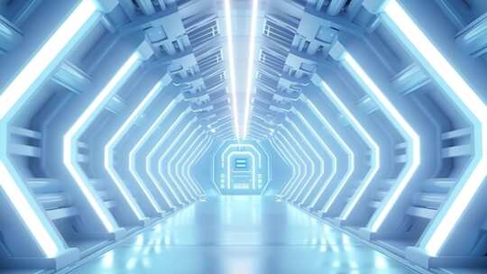 科幻风格未来感科技隧道