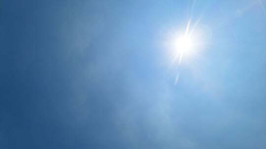 蓝天白云午时的太阳阳光天气空镜头延时摄影视频素材模板下载
