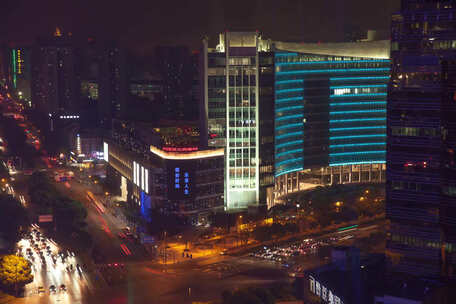 上海城市延时 夜景 车流