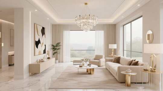 现代简约风格客厅室内展示