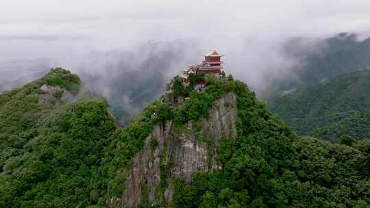 航拍南五台景区云海景观