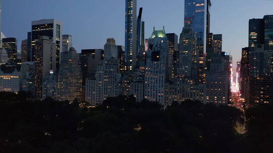 纽约市中心夜景视频素材模板下载