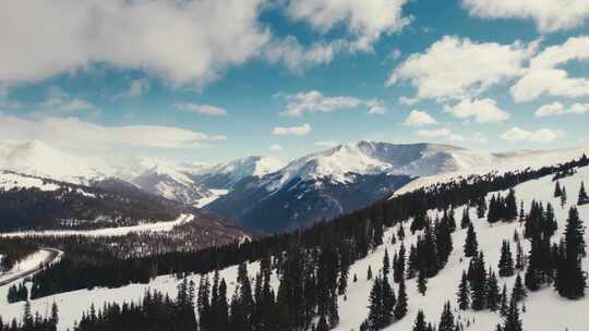 雪后大美新疆航拍山脉雪景大气磅礴