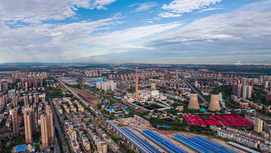 辽宁沈阳大东区沈东物流航拍城市建筑