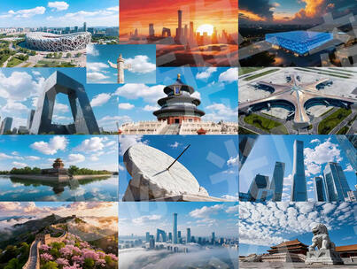 北京日出地平线首都朝阳高清在线视频素材下载