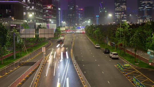 中国深圳城市景观街道交通延时视频素材模板下载