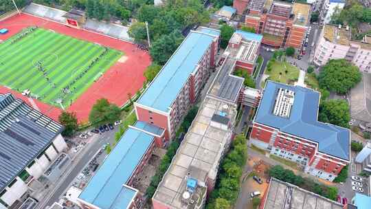 湖南大学学校校园风景航拍长沙岳麓区城市地