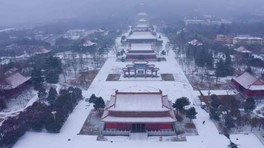 楼观台 雪景视频素材模板下载