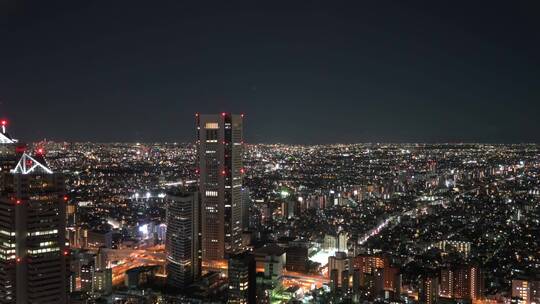 日本东京的城市夜景