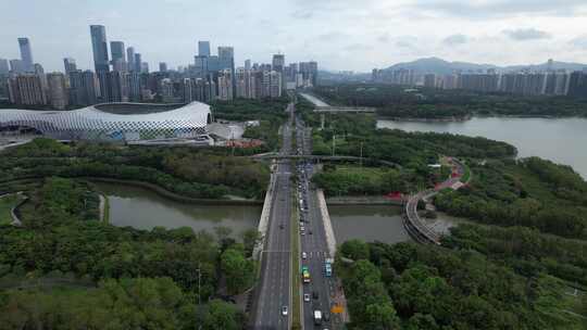 深圳人才公园-沙河西路城市车流