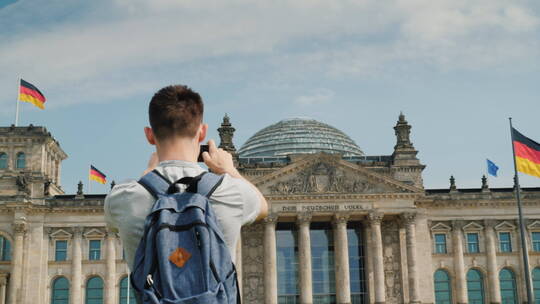 拍摄柏林联邦议院视频素材模板下载