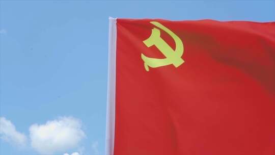 党红色党建红旗帜建党政党旗党徽100周年