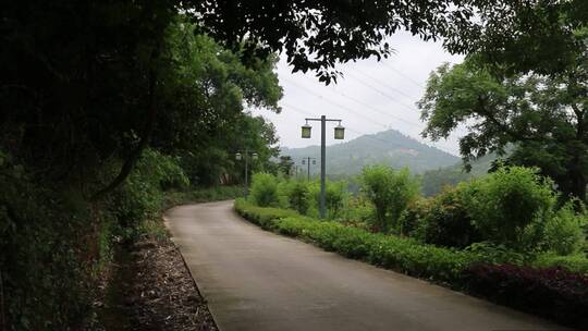 阴雨天下的农村公路