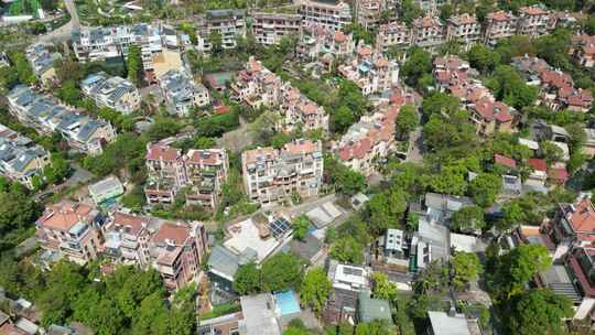 城市高档住宅小区航拍