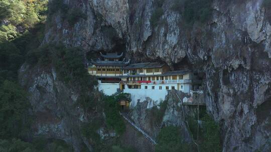 航拍温州南雁荡山自然风景