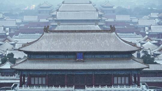 2022年北京故宫第一场雪直录4K视频视频素材模板下载