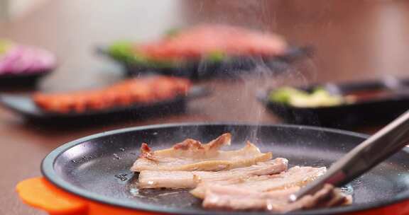 餐饮美食韩式烤肉五花肉