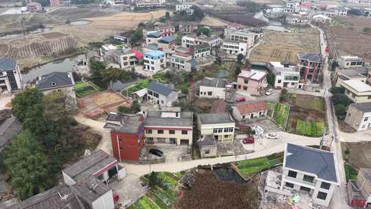 乡村民居航拍全景