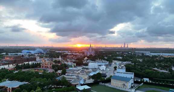上海城市风光鸟瞰全景
