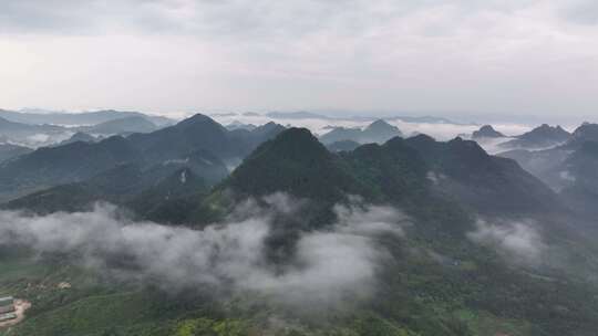 广西山水云海航拍