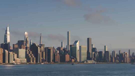 曼哈顿中城黄金时段延时拍摄视频素材模板下载