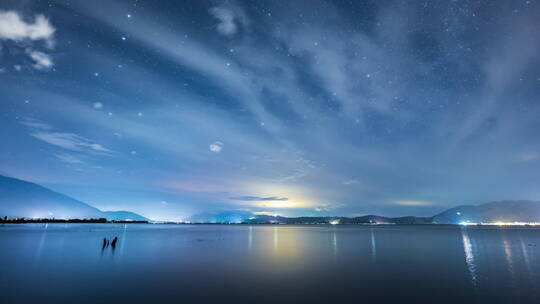 【延时】大理洱海星空夜景