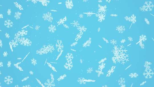 圣诞节和冬天背景与降雪。无缝循环3D渲染