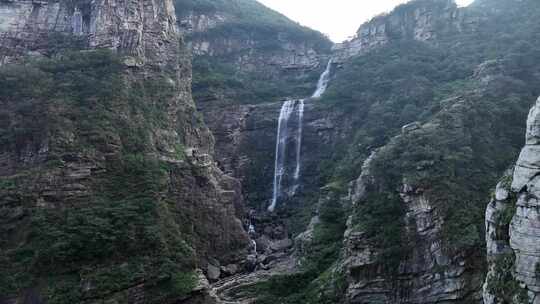 山水航拍庐山瀑布三叠泉高山流水山自然风景