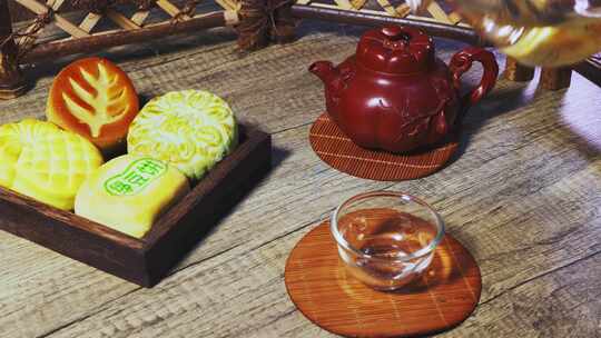 中式糕点茶茶壶拍摄