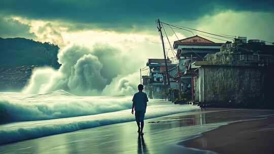 海浪奇观自然力量 壮阔展现海洋景观海浪冲