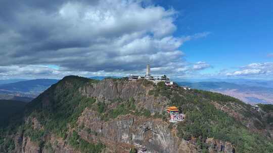 航拍鸡足山