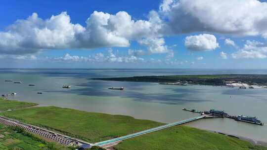 上海崇明横沙渡口  横沙轮渡 横沙渔港