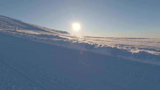 挪威，雪，冬天，斜坡