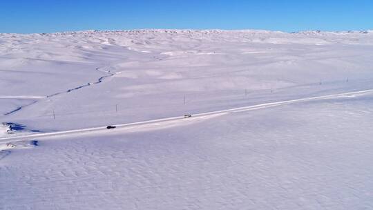 新疆冰封的喀纳斯雪原