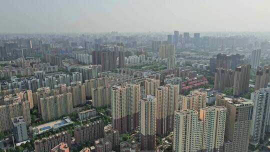 航拍城市空镜 郑州人居环境 高层建筑