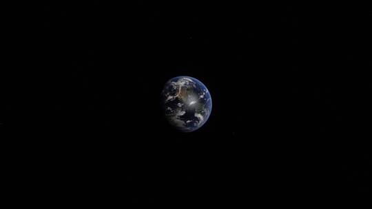 由远及近拍摄自转地球视频素材模板下载