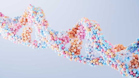 生物科技概念DNA基因3D渲染视频素材模板下载