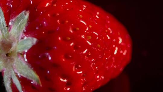 特写草莓表面
