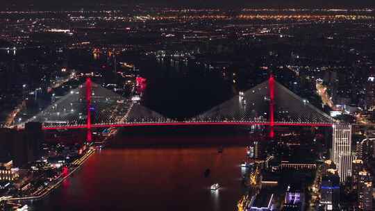 上海杨浦大桥夜景 黄浦江夜景