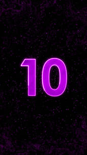 竖版粉紫色光线轮廓立体10秒倒计时