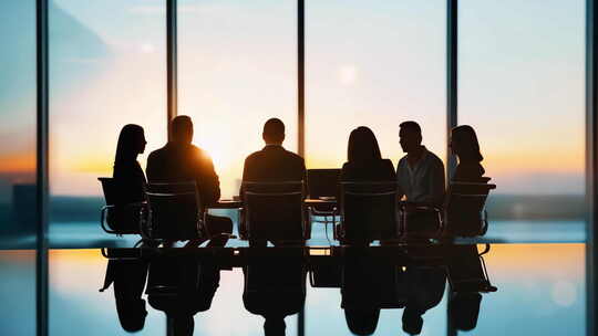 写字楼的办公室白领开会