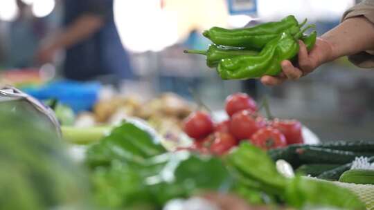 菜市场买菜 挑河豚视频素材模板下载