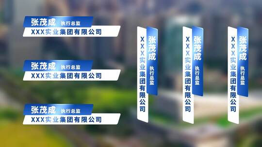 【无插件】多款简洁蓝色人名条