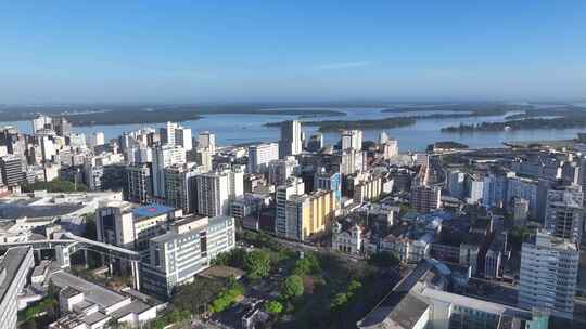 阿雷格里港天际线位于巴西南里奥格兰德的阿