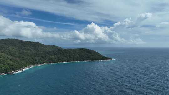 航拍泰国普吉岛热带岛屿美丽海岸线风景