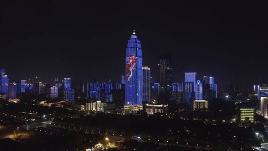 武汉城市夜景视频素材模板下载